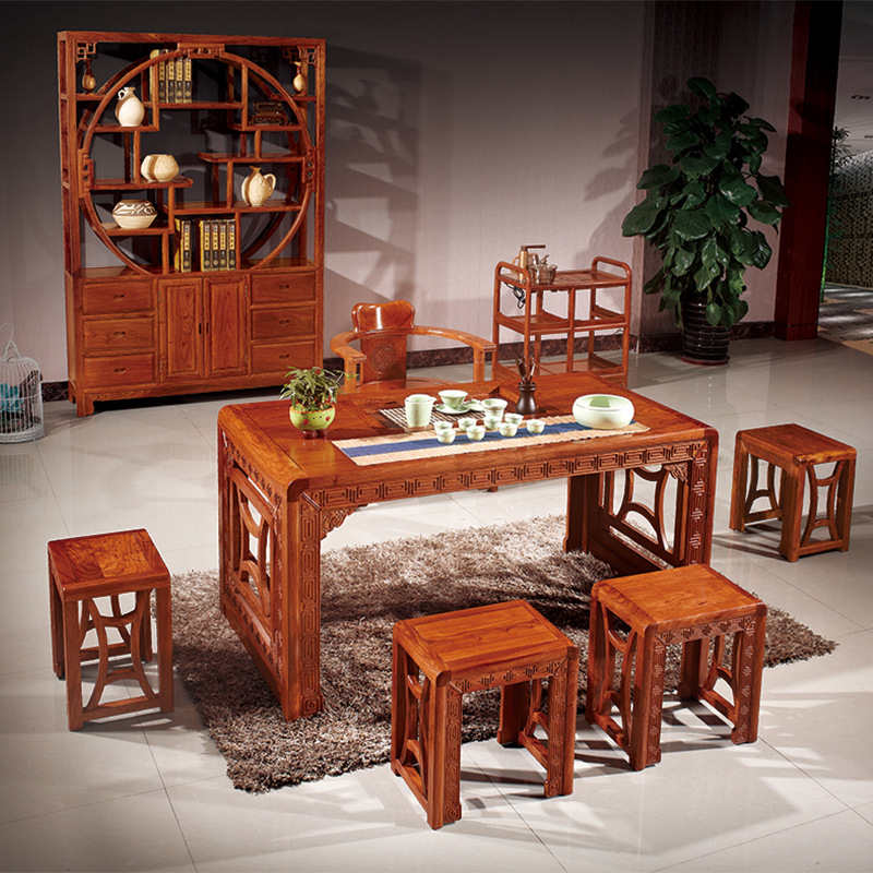 中山红木茶台图片大全